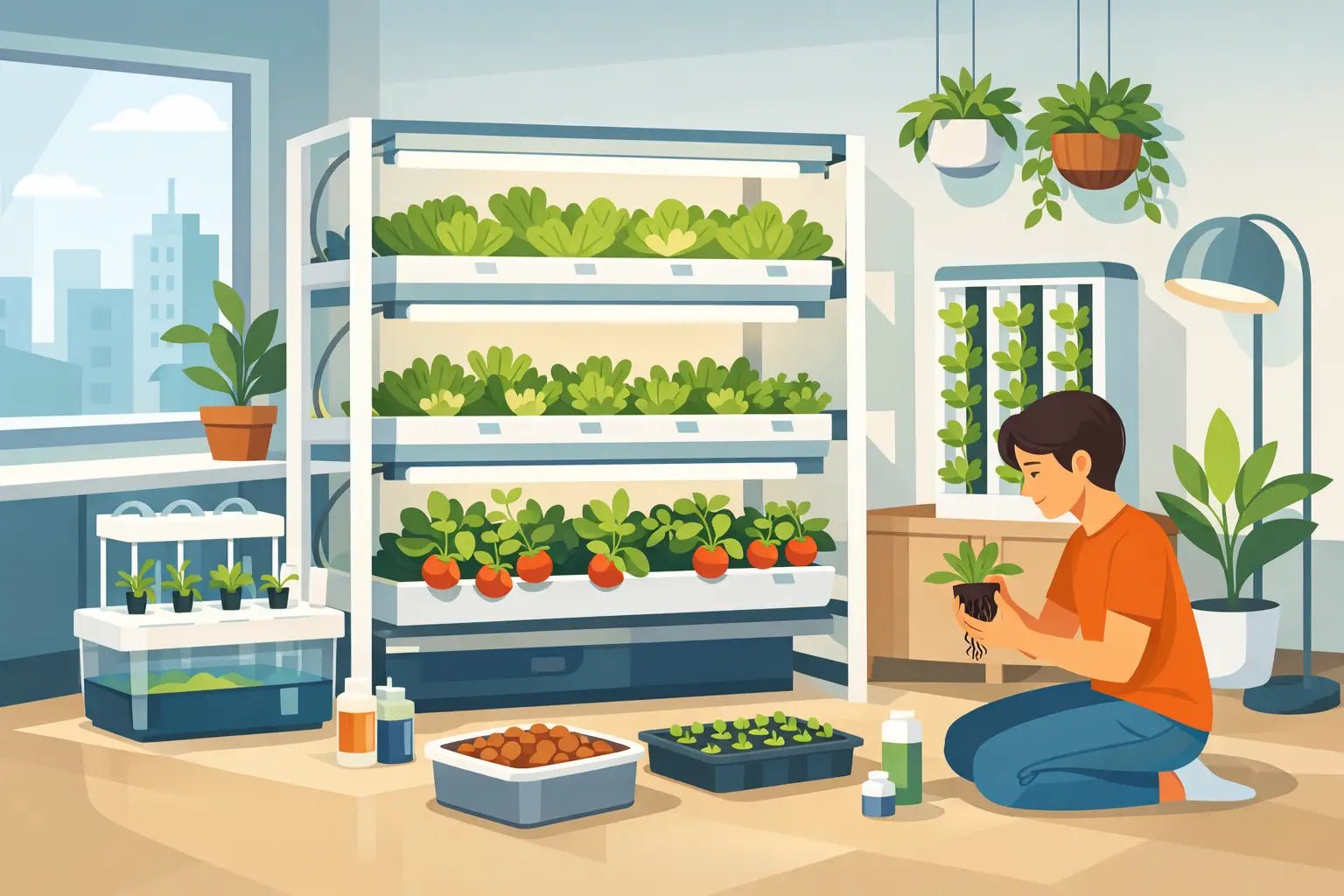 How to Start Hydroponics Indoors in an Apartment - Unique Hydroponics