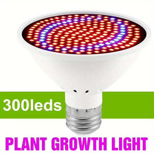 Plant growth light with 300 LEDs on a white background