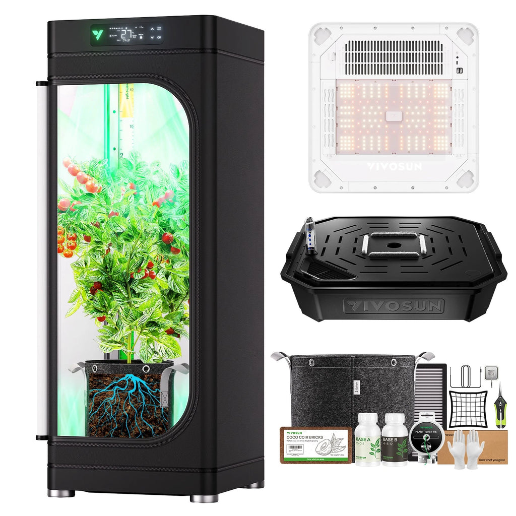 4 foot tall VGrow Smart Grow Box Complete Grow Tent Kit Soil Version